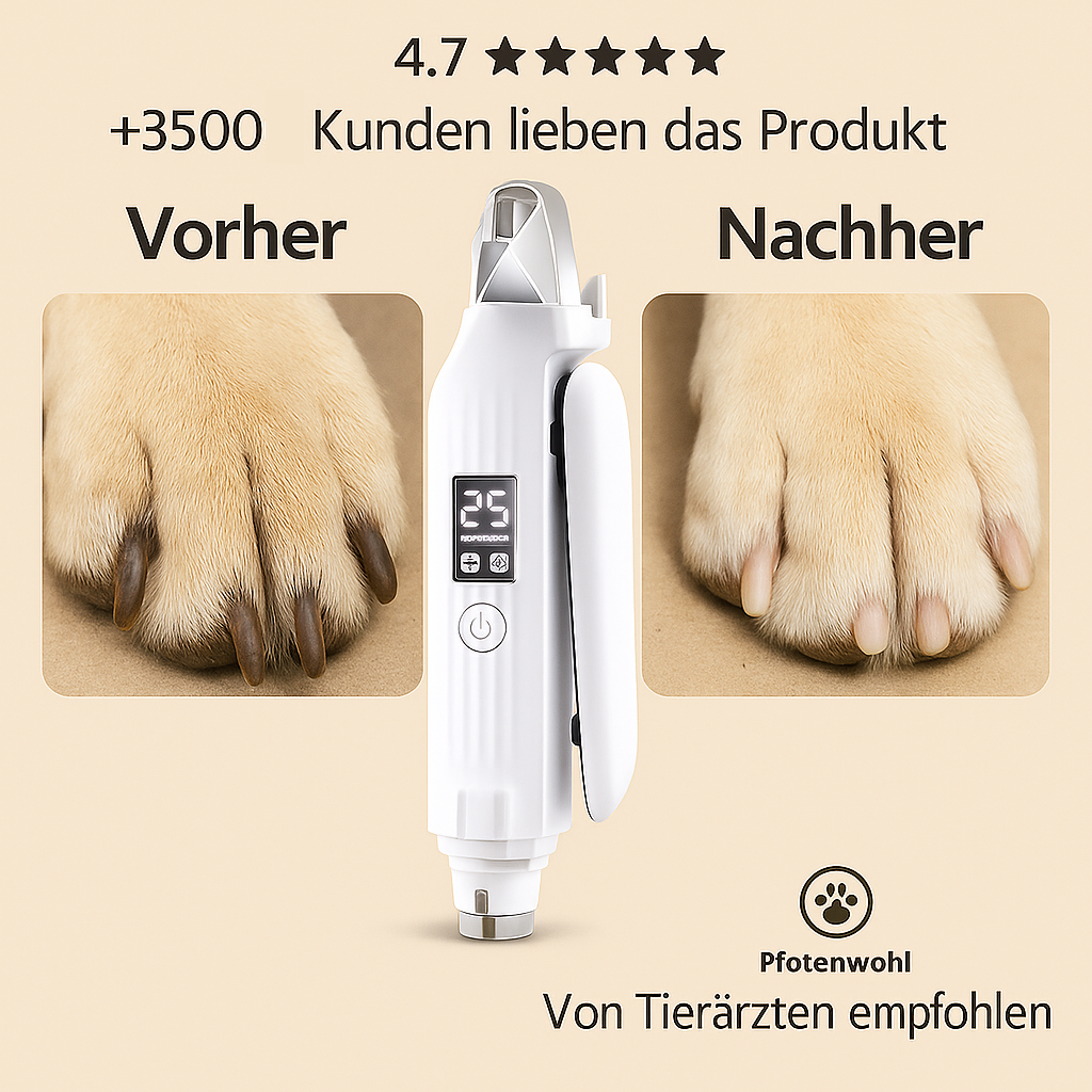 PetTrim™ 2-in-1– LED-Krallenschneider + Nagelschleifer